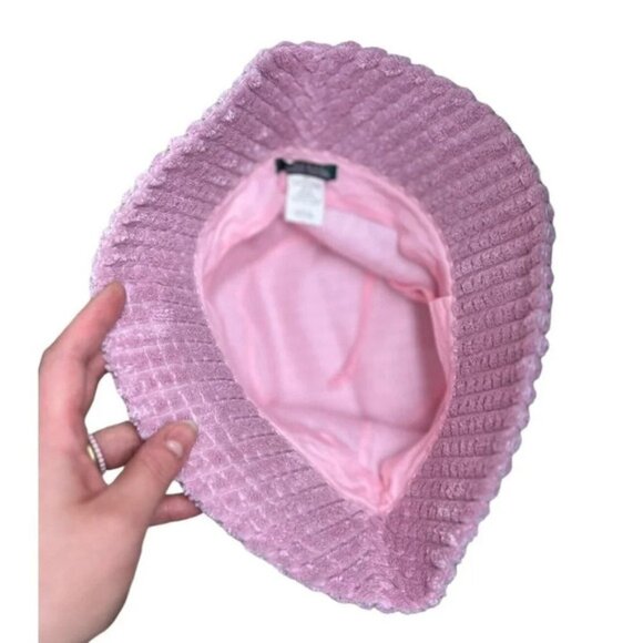 Target Wild Fable Pink Corduroy Bucket Hat Adjustable Lined Polyester Nylon Wm’s - Picture 8 of 13